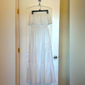 Michael Kors White Eyelet Maxi Dress